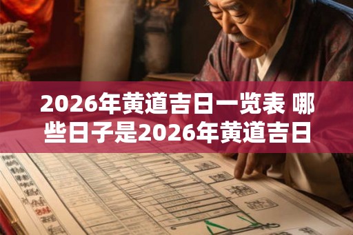 2026年黄道吉日一览表 哪些日子是2026年黄道吉日 2026年黄道吉日一览表 哪些日子是2026年黄道吉日
