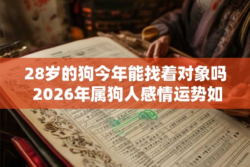 28岁的狗今年能找着对象吗 2026年属狗人感情运势如何
