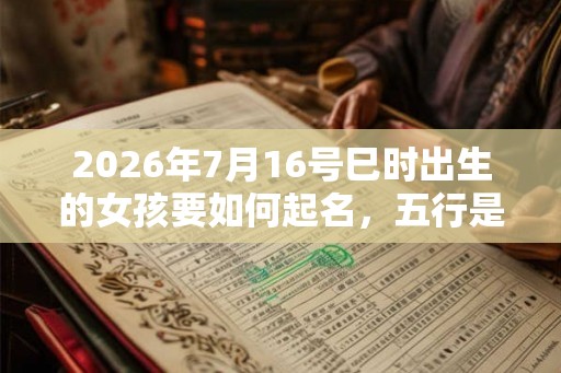 2026年7月16号巳时出生的女孩要如何起名，五行是什么？