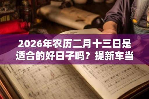 2026年农历二月十三日是适合的好日子吗?提新车当天有什么讲究? 2026年农历二月十三日是适合的好日子吗?提新车当天有什么讲究?