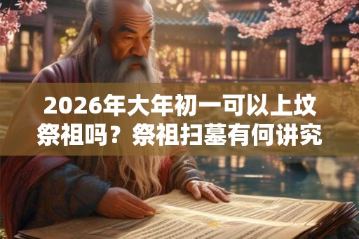 2026年大年初一可以上坟祭祖吗？祭祖扫墓有何讲究？