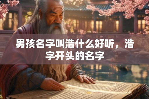 男孩名字叫浩什么好听，浩字开头的名字