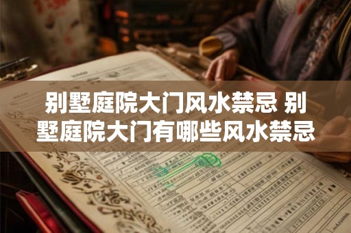 别墅庭院大门风水禁忌 别墅庭院大门有哪些风水禁忌
