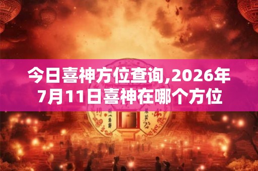 今日喜神方位查询,2026年7月11日喜神在哪个方位 今日喜神方位查询,2026年7月11日喜神在哪个方位