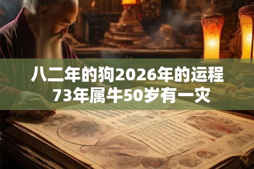 八二年的狗2026年的运程  73年属牛50岁有一灾