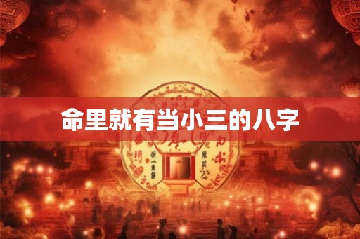 命里就有当小三的八字