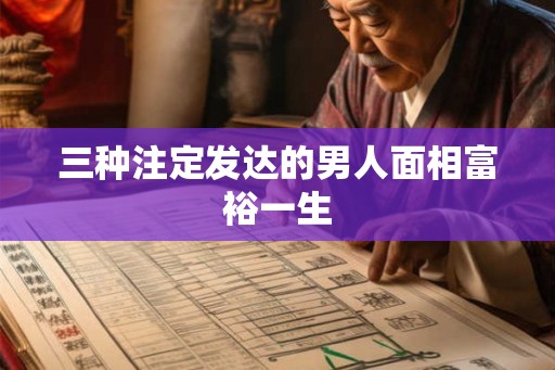 三种注定发达的男人面相富裕一生 三种注定发达的男人面相富裕一生