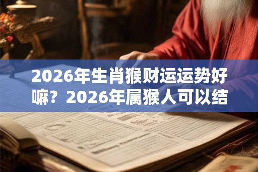 2026年生肖猴财运运势好嘛？2026年属猴人可以结婚吗？