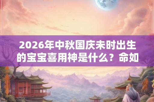 2026年中秋国庆未时出生的宝宝喜用神是什么?命如何? 2026年中秋国庆未时出生的宝宝喜用神是什么?命如何?