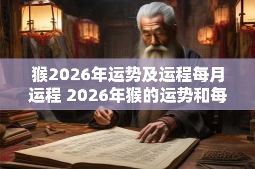 猴2026年运势及运程每月运程 2026年猴的运势和每月运程如何 猴2026年运势及运程每月运程 2026年猴的运势和每月运程如何
