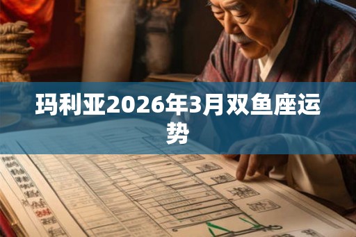 玛利亚2026年3月双鱼座运势