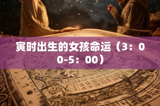 寅时出生的女孩命运（3：00-5：00）