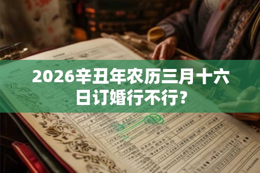 2026辛丑年农历三月十六日订婚行不行？