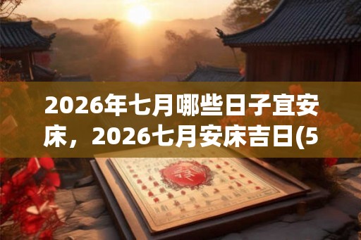 2026年七月哪些日子宜安床，2026七月安床吉日(5天）