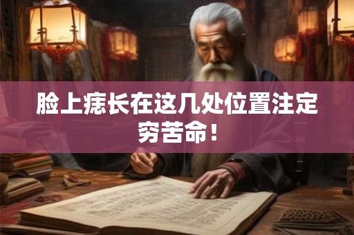脸上痣长在这几处位置注定穷苦命！