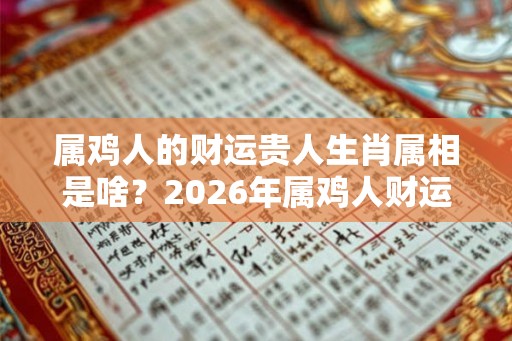 属鸡人的财运贵人生肖属相是啥？2026年属鸡人财运好吗？