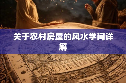 关于农村房屋的风水学问详解