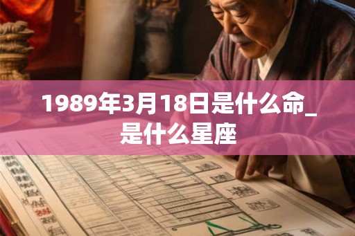 1989年3月18日是什么命_是什么星座
