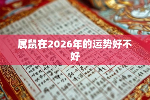 属鼠在2026年的运势好不好