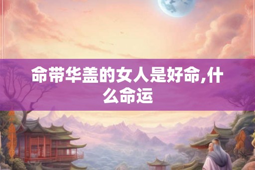 命带华盖的女人是好命,什么命运