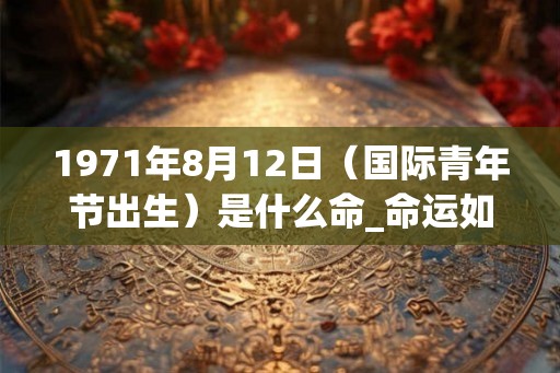 1971年8月12日（国际青年节出生）是什么命_命运如何