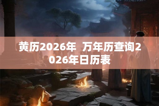 黄历2026年  万年历查询2026年日历表