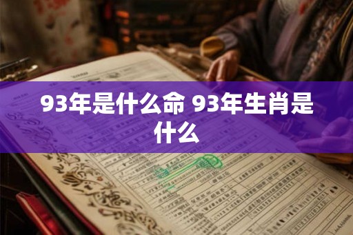 93年是什么命 93年生肖是什么