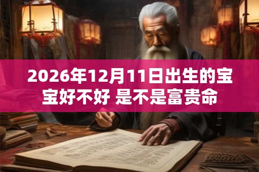 2026年12月11日出生的宝宝好不好 是不是富贵命