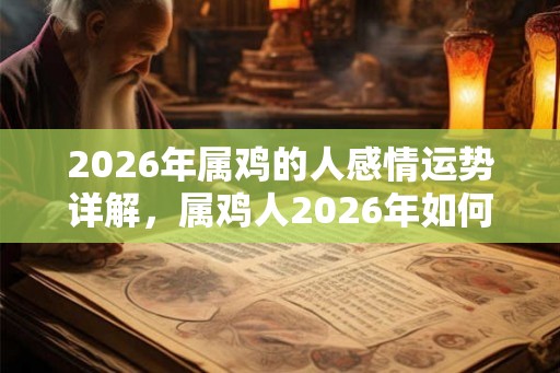 2026年属鸡的人感情运势详解，属鸡人2026年如何开运？