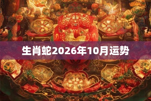 生肖蛇2026年10月运势