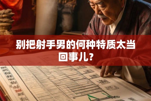 别把射手男的何种特质太当回事儿？