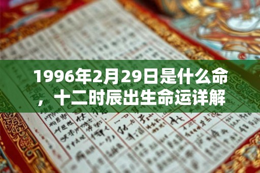 1996年2月29日是什么命,十二时辰出生命运详解 1996年2月29日是什么命,十二时辰出生命运详解