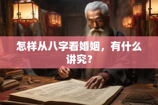 怎样从八字看婚姻,有什么讲究? 怎样从八字看婚姻,有什么讲究?