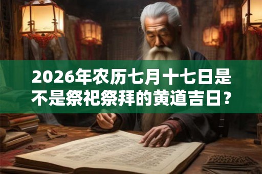 2026年农历七月十七日是不是祭祀祭拜的黄道吉日？