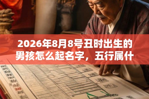 2026年8月8号丑时出生的男孩怎么起名字，五行属什么