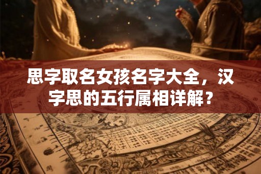 思字取名女孩名字大全，汉字思的五行属相详解？