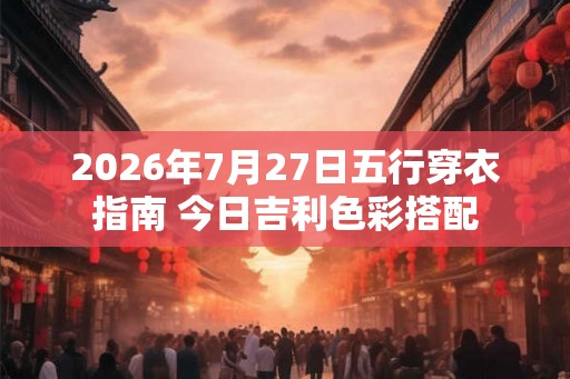 2026年7月27日五行穿衣指南 今日吉利色彩搭配