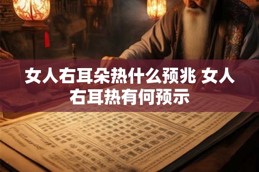 女人右耳朵热什么预兆 女人右耳热有何预示