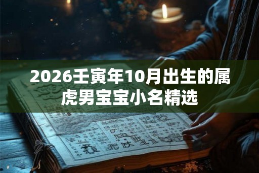 2026壬寅年10月出生的属虎男宝宝小名精选