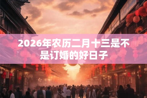 2026年农历二月十三是不是订婚的好日子