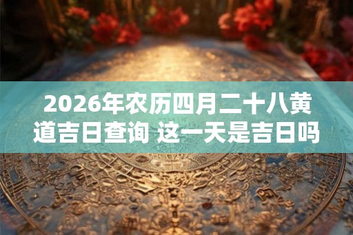 2026年农历四月二十八黄道吉日查询 这一天是吉日吗
