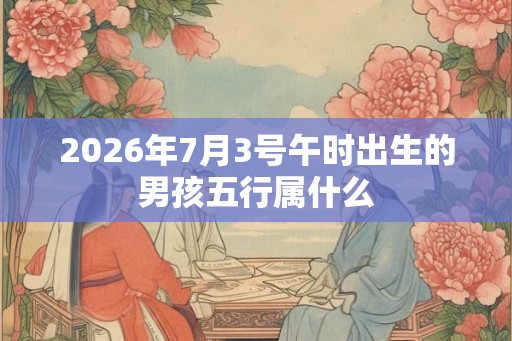 2026年7月3号午时出生的男孩五行属什么