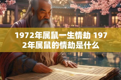 1972年属鼠一生情劫 1972年属鼠的情劫是什么