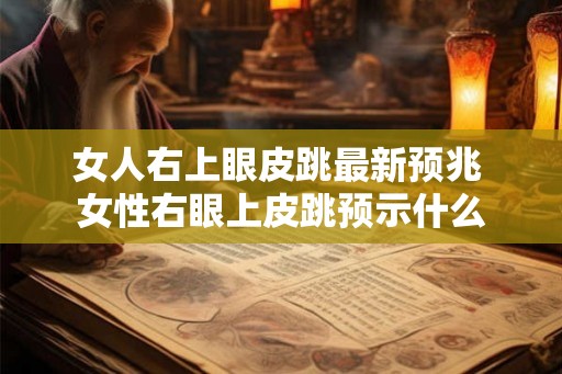女人右上眼皮跳最新预兆 女性右眼上皮跳预示什么