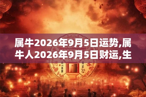 属牛2026年9月5日运势,属牛人2026年9月5日财运,生肖牛2026年9月5日运势