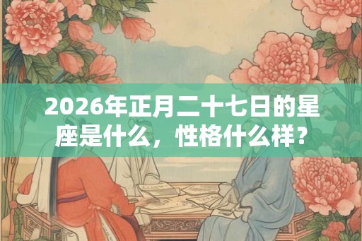 2026年正月二十七日的星座是什么，性格什么样？