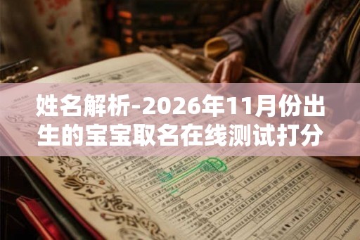 姓名解析-2026年11月份出生的宝宝取名在线测试打分