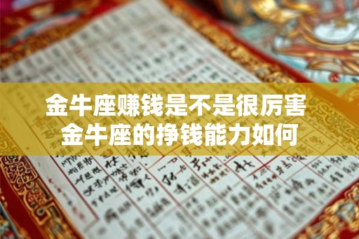 金牛座赚钱是不是很厉害 金牛座的挣钱能力如何