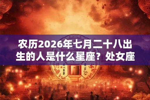 农历2026年七月二十八出生的人是什么星座？处女座为何总被黑？