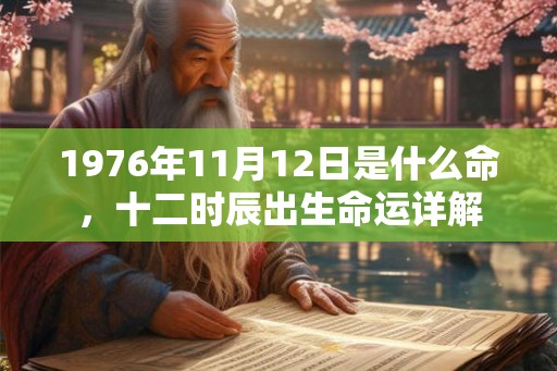 1976年11月12日是什么命,十二时辰出生命运详解 1976年11月12日是什么命,十二时辰出生命运详解